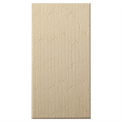 Texture Tile - Feathered Fineline. Beige Texture Tiles are flexible, washable and can be used with any soft clay. Spritz with CoolSlip or dust on Dry Powder Release for stick-free impressions when using metal clay and polymer clay.