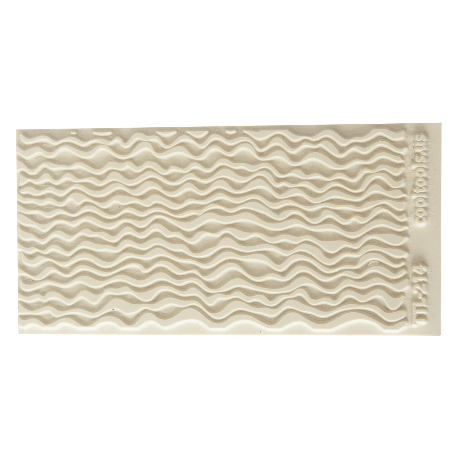 Texture Tile - Tidelines. Beige Texture Tiles are flexible, washable and can be used with any soft clay. Spritz with CoolSlip or dust on Dry Powder Release for stick-free impressions when using metal clay and polymer clay.