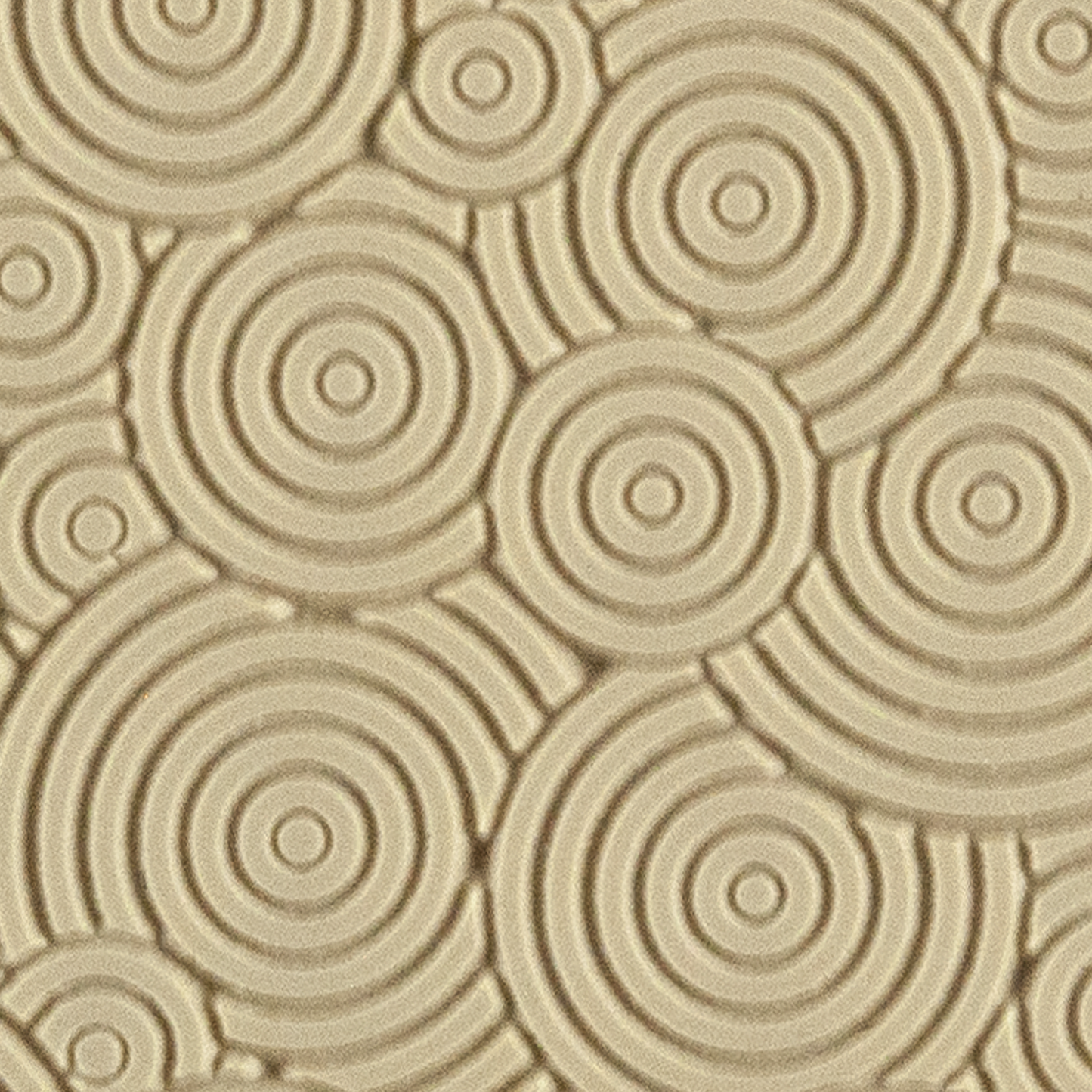 Texture Tile - Deco Circles Mini. Beige Texture Tiles are flexible, washable and can be used with any soft clay. Spritz with CoolSlip or dust on Dry Powder Release for stick-free impressions when using metal clay and polymer clay.