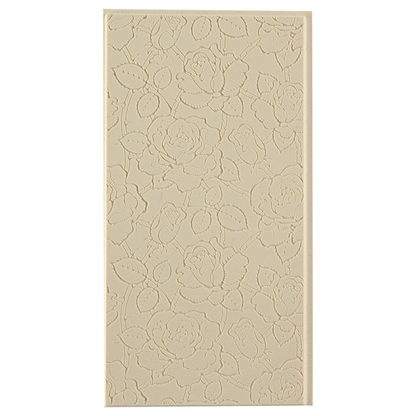Texture Tile - Thorny Roses Fineline. Beige Texture Tiles are flexible, washable and can be used with any soft clay. Spritz with CoolSlip or dust on Dry Powder Release for stick-free impressions when using metal clay and polymer clay.