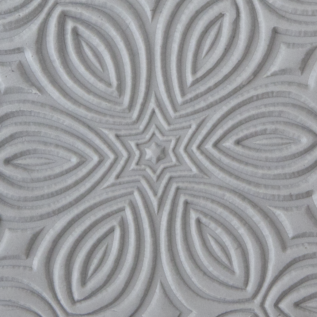 Texture Tile - Kaleidoscope sample rolled into clay