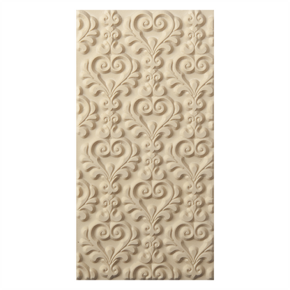 Texture Tile - My Sweetheart. Beige Texture Tiles are flexible, washable and can be used with any soft clay. Spritz with CoolSlip or dust on Dry Powder Release for stick-free impressions when using metal clay and polymer clay.