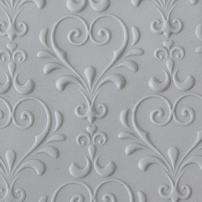 Texture Tile - My Sweetheart Embossed sample rolled into clay