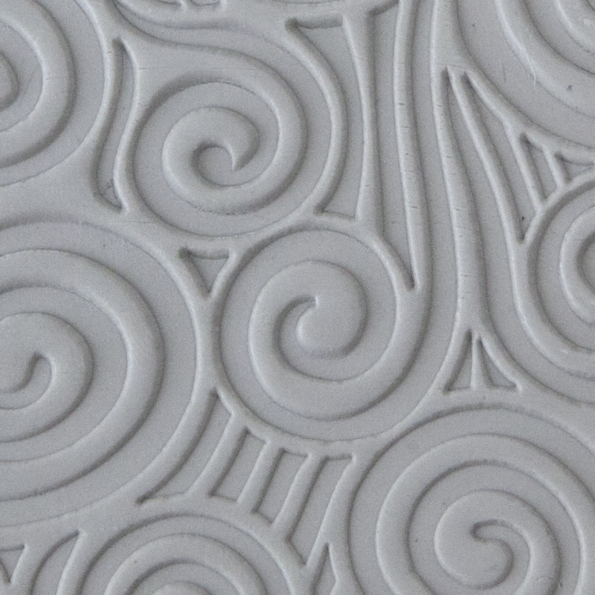 Texture Tile - Blundering Winds sample rolled into clay