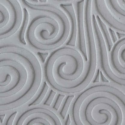 Texture Tile - Blundering Winds sample rolled into clay