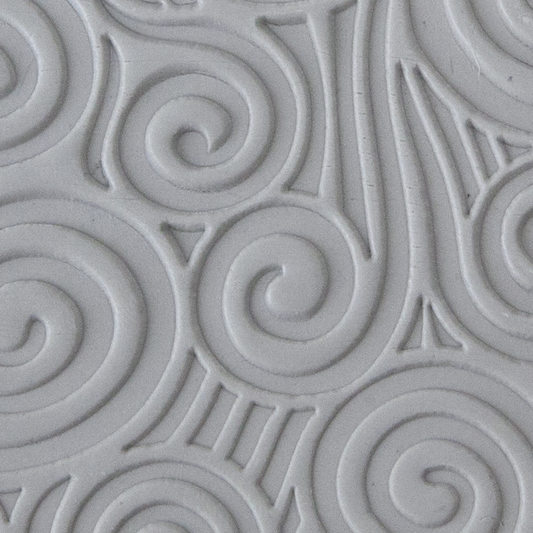 Texture Tile - Blundering Winds sample rolled into clay