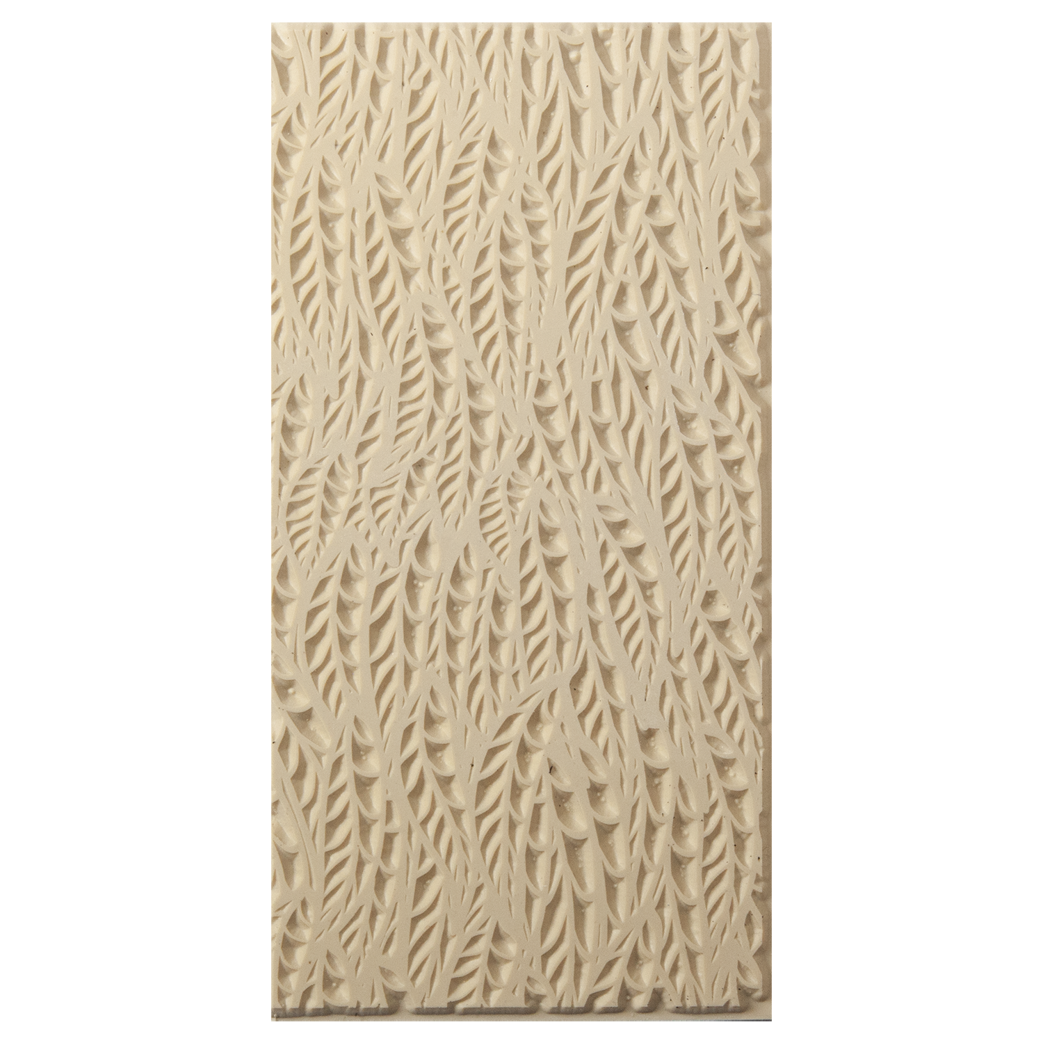 Texture Tile - Flock o'Feathers Embossed. Beige Texture Tiles are flexible, washable and can be used with any soft clay. Spritz with CoolSlip or dust on Dry Powder Release for stick-free impressions when using metal clay and polymer clay.