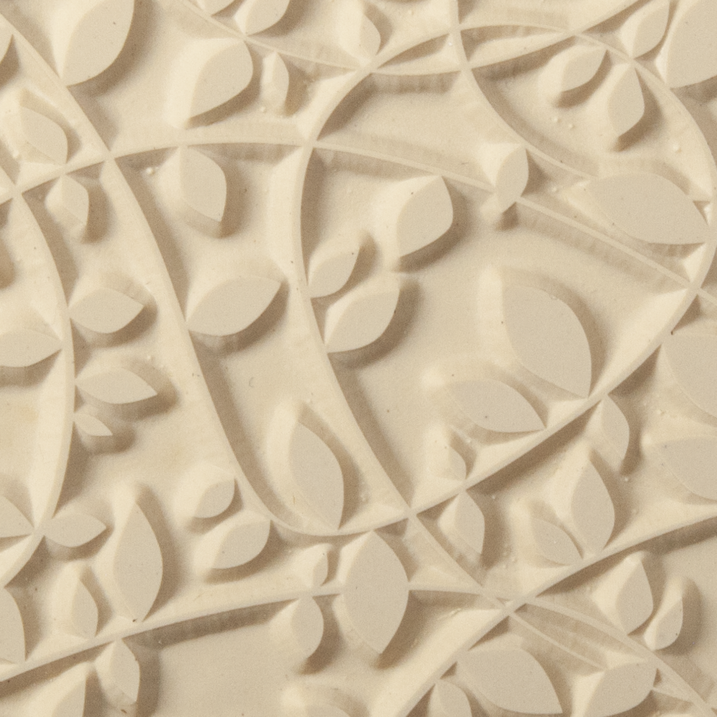 Texture Tile - Over Growth. Beige Texture Tiles are flexible, washable and can be used with any soft clay. Spritz with CoolSlip or dust on Dry Powder Release for stick-free impressions when using metal clay and polymer clay.