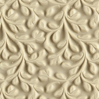 Texture Tile - Wall of Vines. Beige Texture Tiles are flexible, washable and can be used with any soft clay. Spritz with CoolSlip or dust on Dry Powder Release for stick-free impressions when using metal clay and polymer clay.