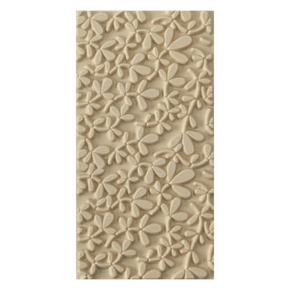 Texture Tile - Leafy Vine. Beige Texture Tiles are flexible, washable and can be used with any soft clay. Spritz with CoolSlip or dust on Dry Powder Release for stick-free impressions when using metal clay and polymer clay.