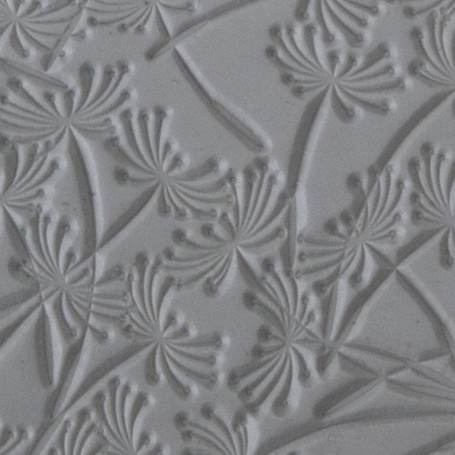 Texture Tile - Dandelion Wish sample rolled into clay