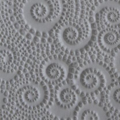 Texture Tile - Connect the Dots sample rolled into clay