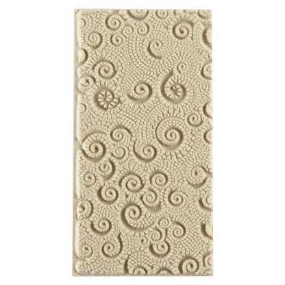 Texture Tile - Connect the Dots. Beige Texture Tiles are flexible, washable and can be used with any soft clay. Spritz with CoolSlip or dust on Dry Powder Release for stick-free impressions when using metal clay and polymer clay.