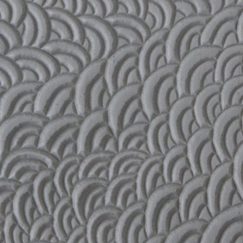 Texture Tile - Scaled sample rolled into clay