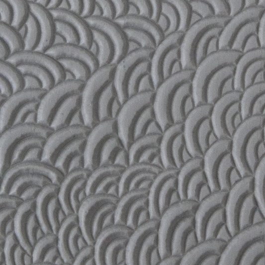 Texture Tile - Scaled sample rolled into clay