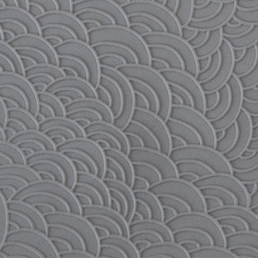 Texture Tile - Scaled Fineline sample rolled into clay