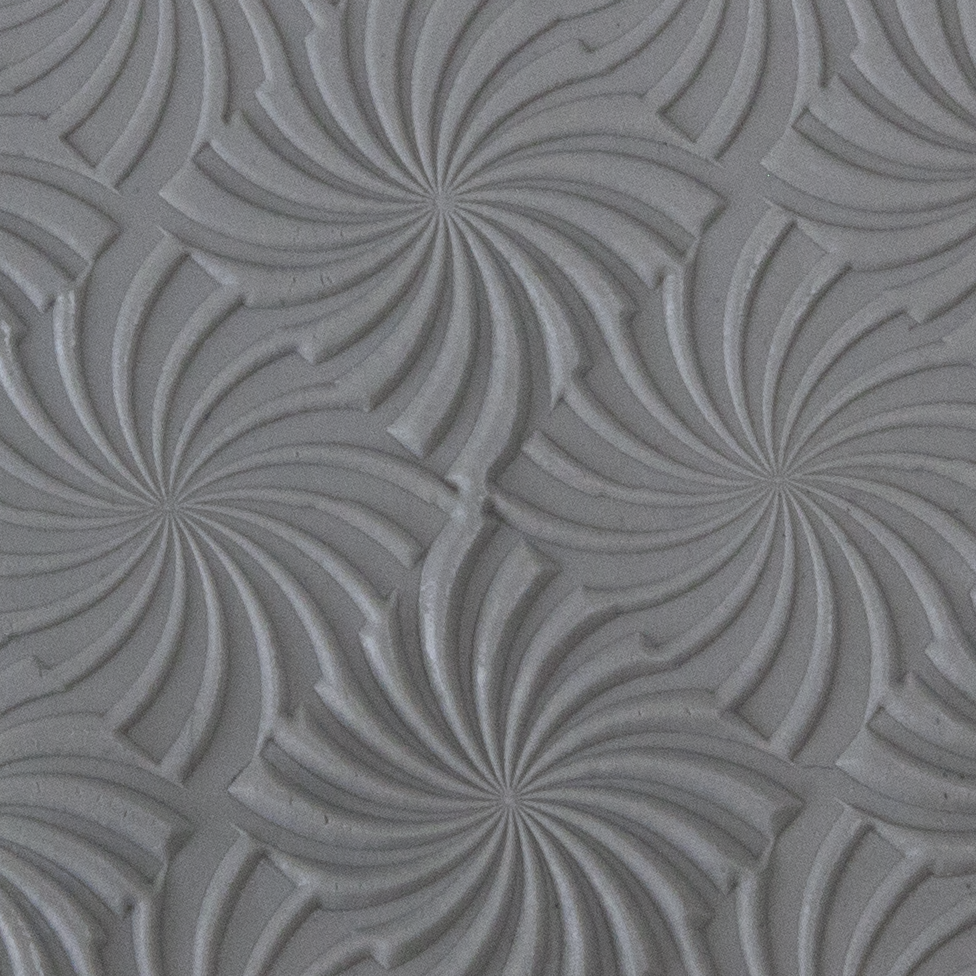 Texture Tile - Twilight Zone sample rolled into clay