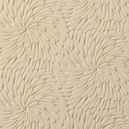 Texture Tile - Fireworks. Beige Texture Tiles are flexible, washable and can be used with any soft clay. Spritz with CoolSlip or dust on Dry Powder Release for stick-free impressions when using metal clay and polymer clay.