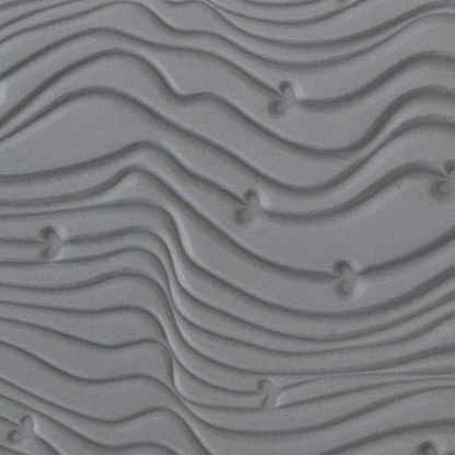 Texture Tile - Hearts on the Line sample rolled into clay