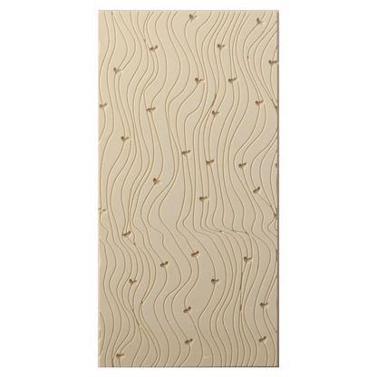 Texture Tile - Hearts on the Line Fineline. Beige Texture Tiles are flexible, washable and can be used with any soft clay. Spritz with CoolSlip or dust on Dry Powder Release for stick-free impressions when using metal clay and polymer clay.