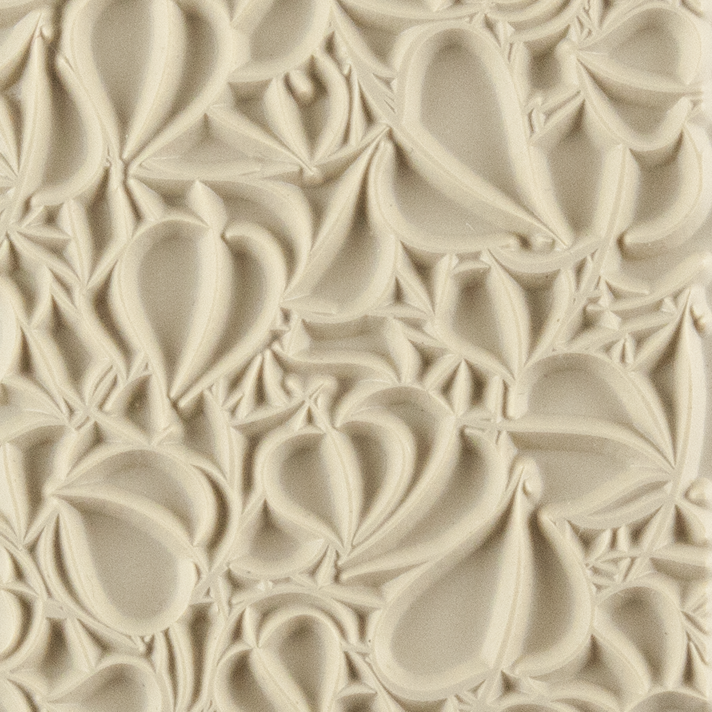 Texture Tile - Fall in Love. Beige Texture Tiles are flexible, washable and can be used with any soft clay. Spritz with CoolSlip or dust on Dry Powder Release for stick-free impressions when using metal clay and polymer clay.