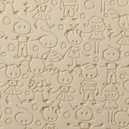 Texture Tile - Stick Together Embossed. Beige Texture Tiles are flexible, washable and can be used with any soft clay. Spritz with CoolSlip or dust on Dry Powder Release for stick-free impressions when using metal clay and polymer clay.
