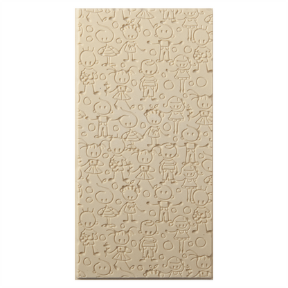 Texture Tile - Stick Together Embossed. Beige Texture Tiles are flexible, washable and can be used with any soft clay. Spritz with CoolSlip or dust on Dry Powder Release for stick-free impressions when using metal clay and polymer clay.
