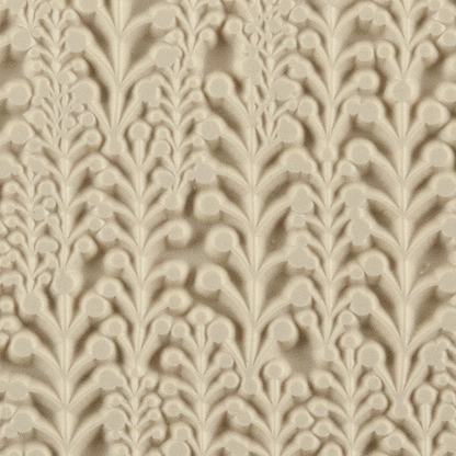 Texture Tile - Baby's Breath. Beige Texture Tiles are flexible, washable and can be used with any soft clay. Spritz with CoolSlip or dust on Dry Powder Release for stick-free impressions when using metal clay and polymer clay.