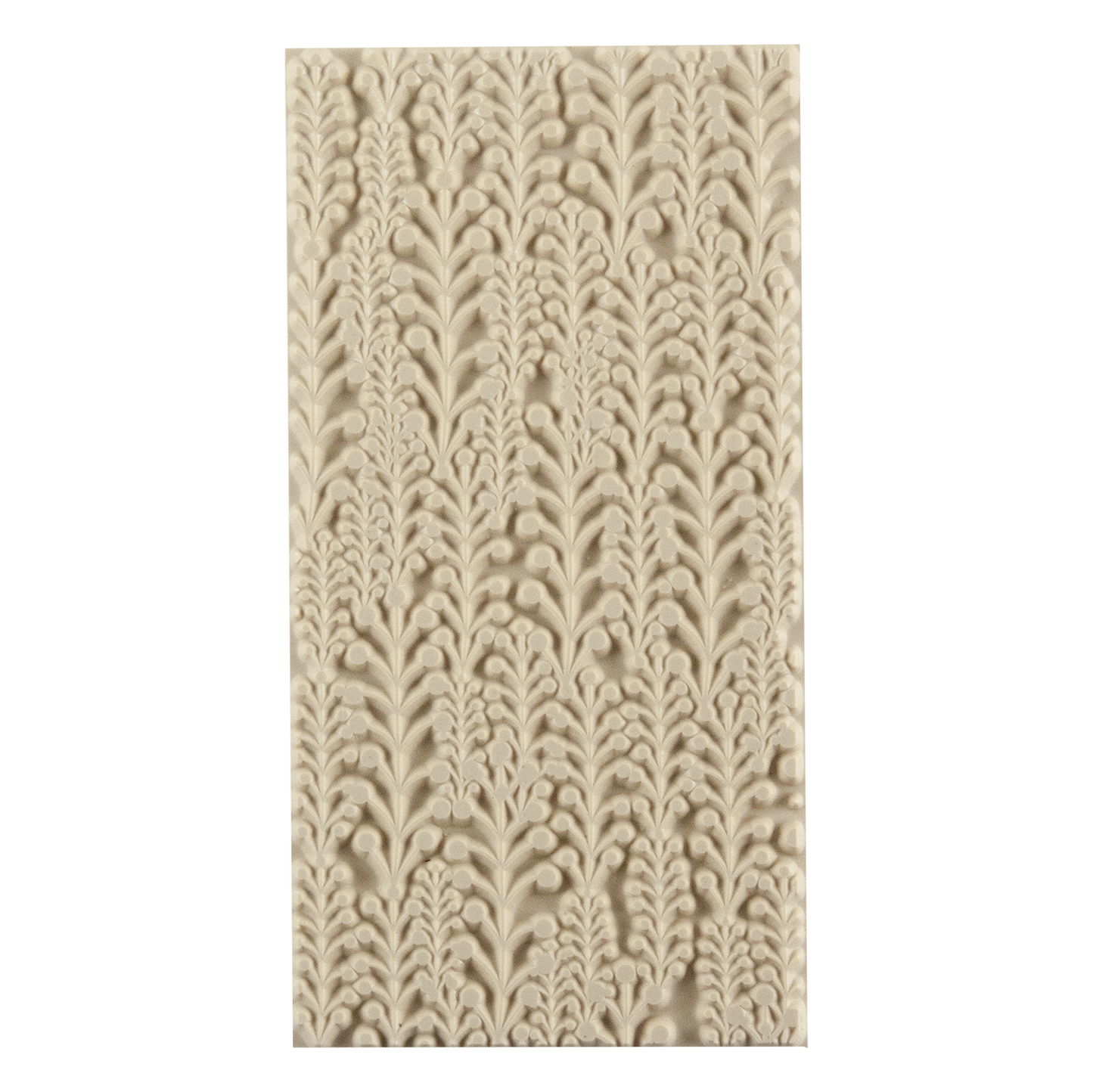 Texture Tile - Baby's Breath. Beige Texture Tiles are flexible, washable and can be used with any soft clay. Spritz with CoolSlip or dust on Dry Powder Release for stick-free impressions when using metal clay and polymer clay.