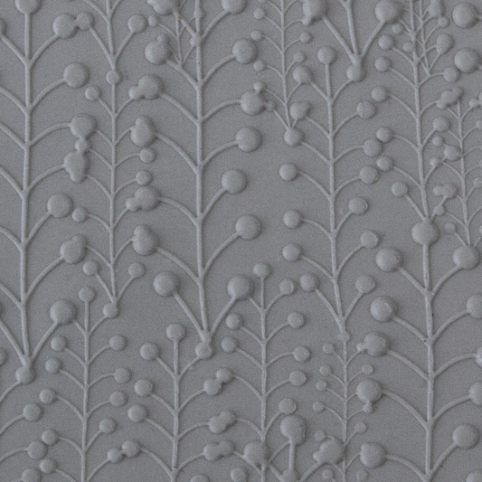 Texture Tile - Baby's Breath Embossed sample rolled into clay