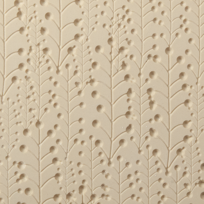 Texture Tile - Baby's Breath Embossed. Beige Texture Tiles are flexible, washable and can be used with any soft clay. Spritz with CoolSlip or dust on Dry Powder Release for stick-free impressions when using metal clay and polymer clay.