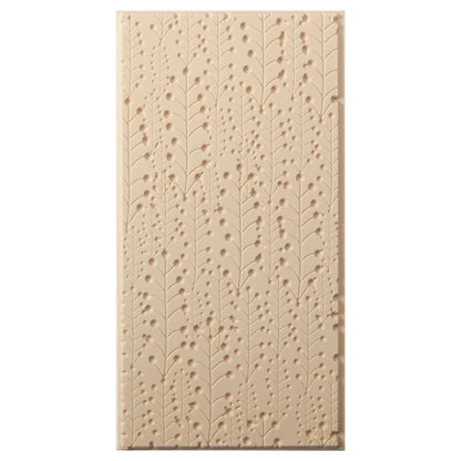 Texture Tile - Baby's Breath Embossed. Beige Texture Tiles are flexible, washable and can be used with any soft clay. Spritz with CoolSlip or dust on Dry Powder Release for stick-free impressions when using metal clay and polymer clay.