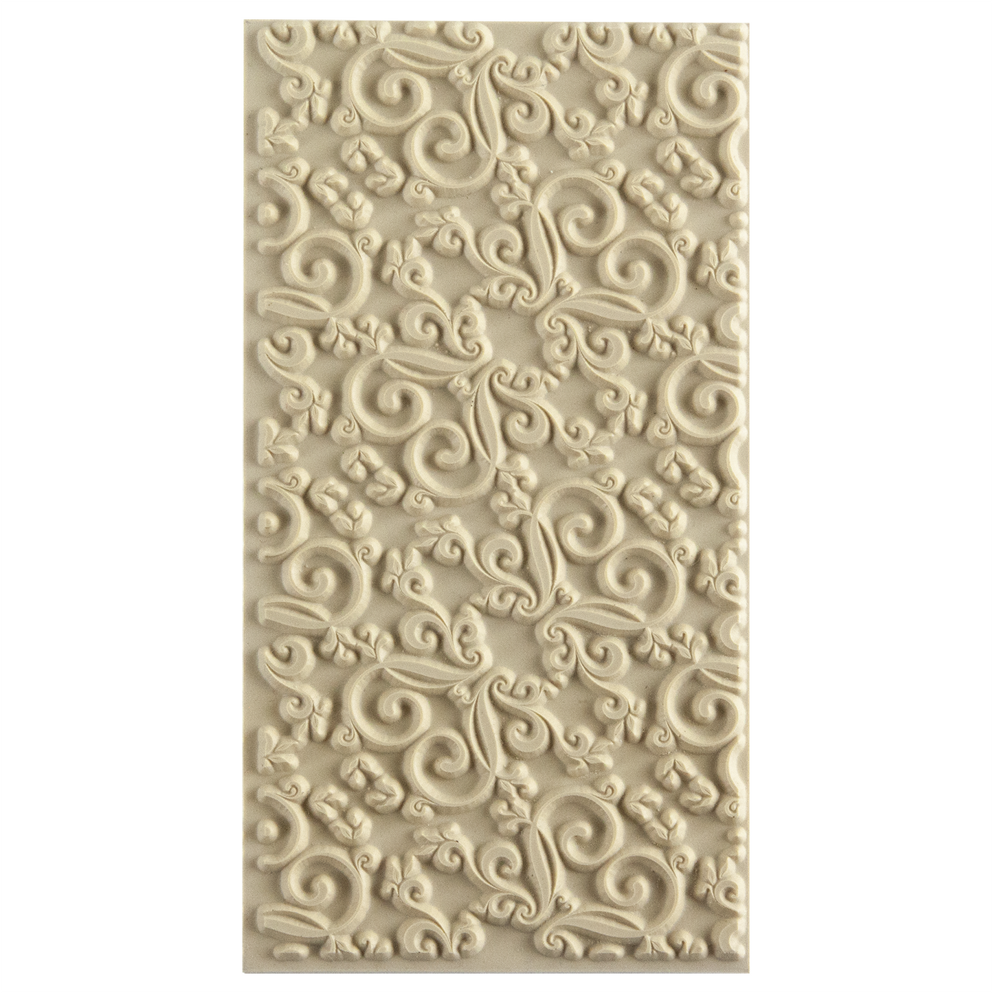 Texture Tile - Anniversary. Beige Texture Tiles are flexible, washable and can be used with any soft clay. Spritz with CoolSlip or dust on Dry Powder Release for stick-free impressions when using metal clay and polymer clay.