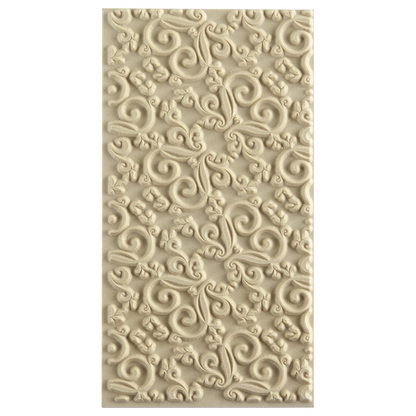 Texture Tile - Anniversary. Beige Texture Tiles are flexible, washable and can be used with any soft clay. Spritz with CoolSlip or dust on Dry Powder Release for stick-free impressions when using metal clay and polymer clay.