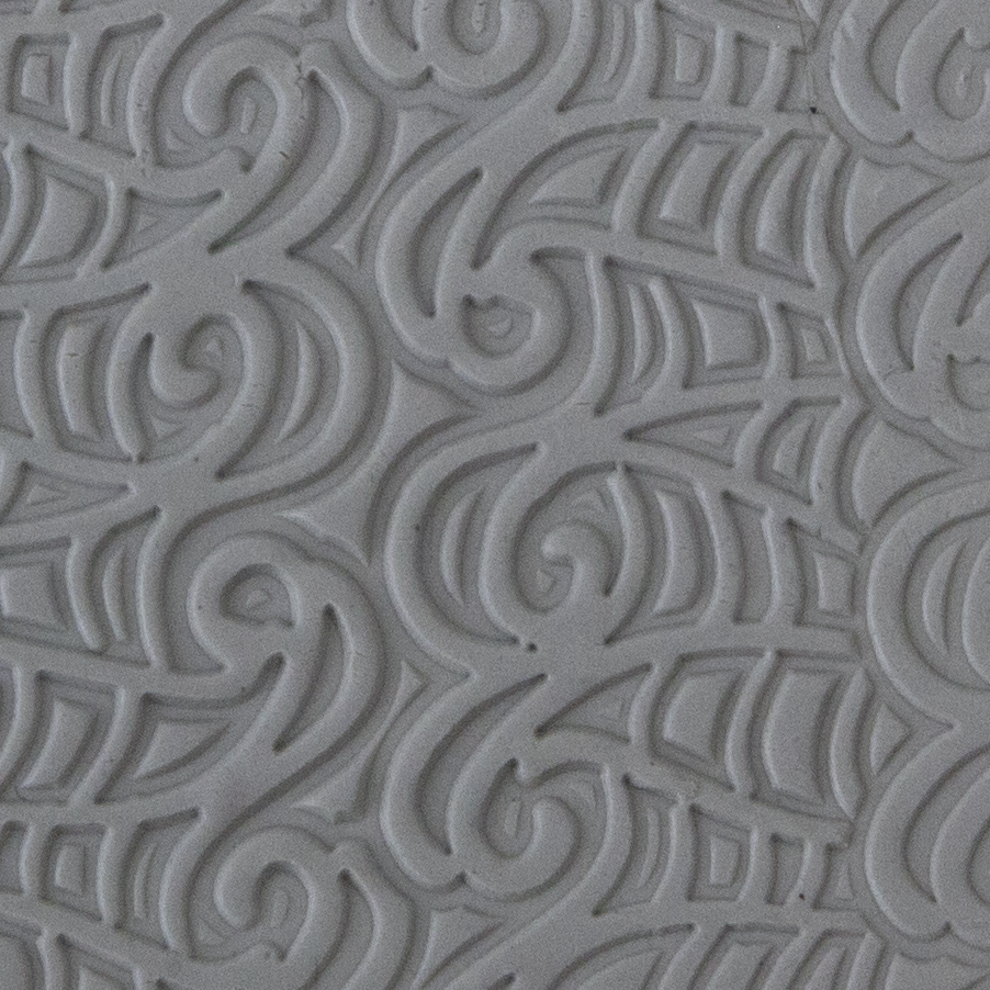 Texture Tile - Aborigine Web sample rolled into clay