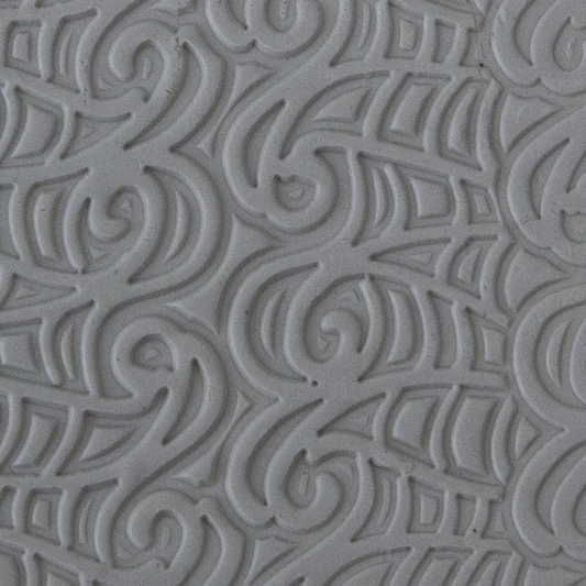 Texture Tile - Aborigine Web sample rolled into clay