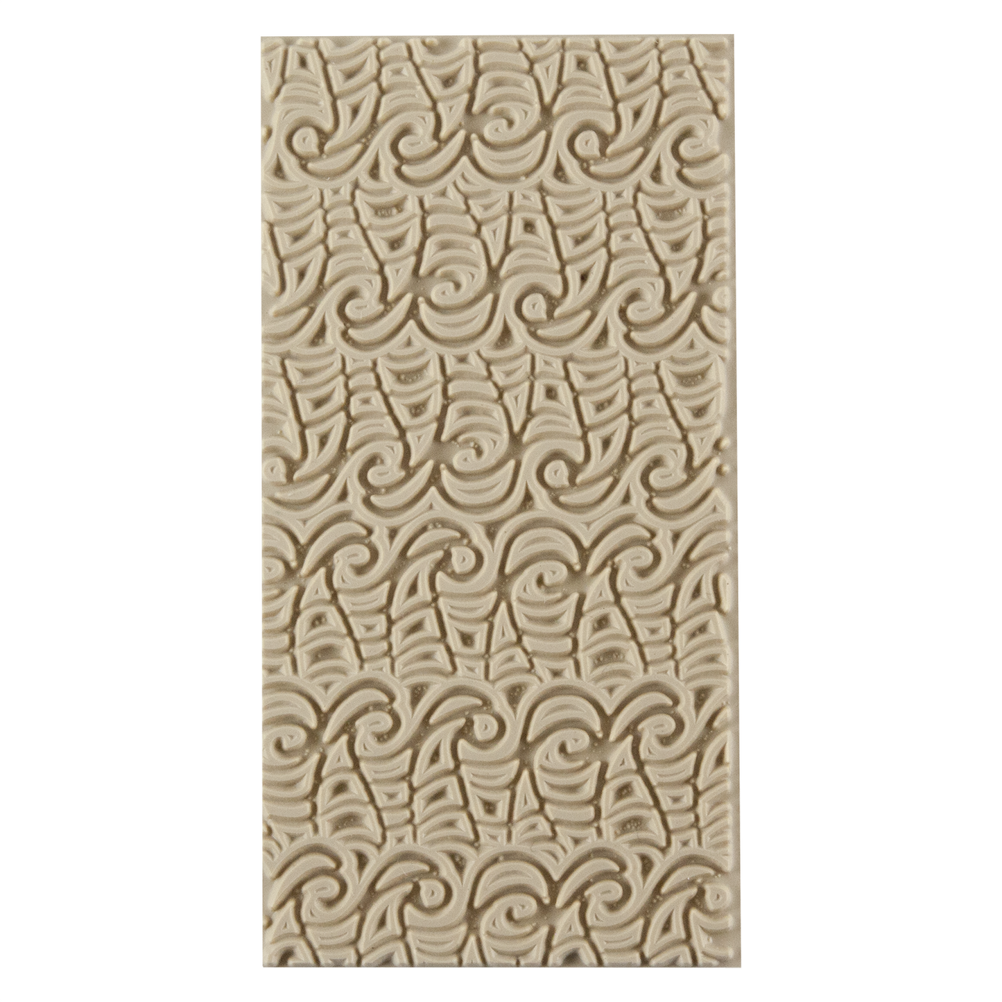Texture Tile - Aborigine Web. Beige Texture Tiles are flexible, washable and can be used with any soft clay. Spritz with CoolSlip or dust on Dry Powder Release for stick-free impressions when using metal clay and polymer clay.