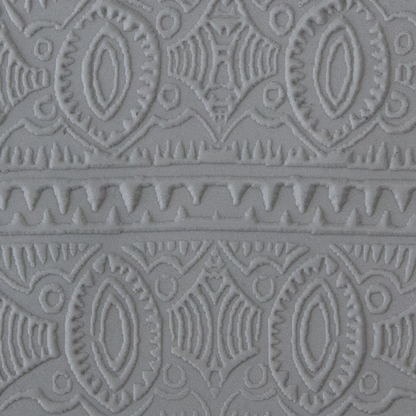 Texture Tile - Batik Block sample rolled into clay