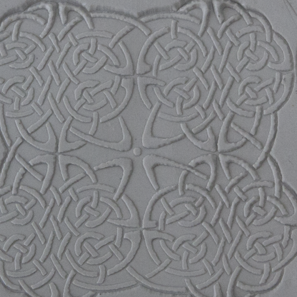 Texture Tile - Celtic Knots sample rolled into clay
