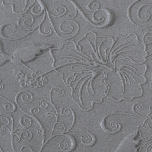 Texture Tile - Sweet Taste of Summer Fineline sample rolled into clay
