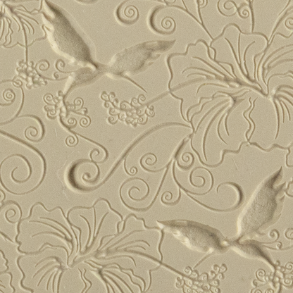 Texture Tile - Sweet Taste of Summer Fineline. Beige Texture Tiles are flexible, washable and can be used with any soft clay. Spritz with CoolSlip or dust on Dry Powder Release for stick-free impressions when using metal clay and polymer clay.