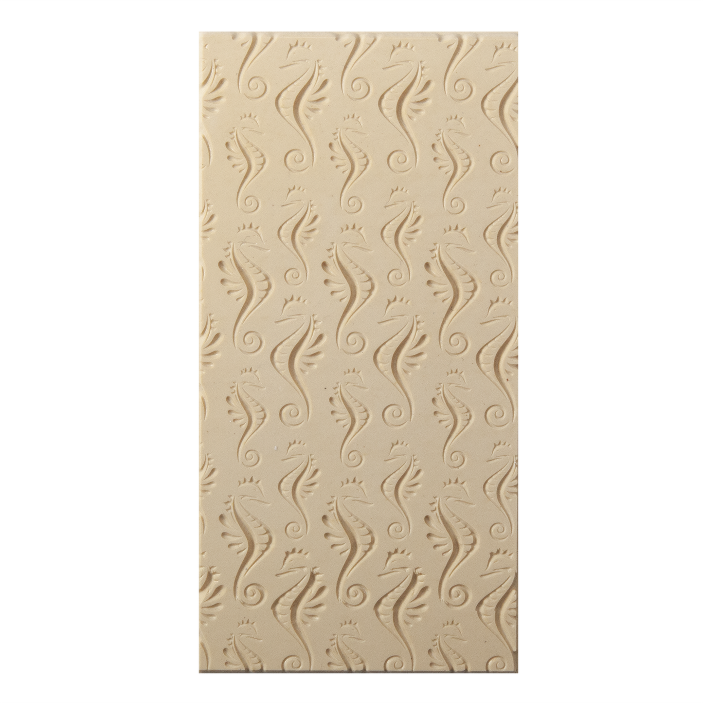 Texture Tile - Dragon of the Sea Fineline. Beige Texture Tiles are flexible, washable and can be used with any soft clay. Spritz with CoolSlip or dust on Dry Powder Release for stick-free impressions when using metal clay and polymer clay.