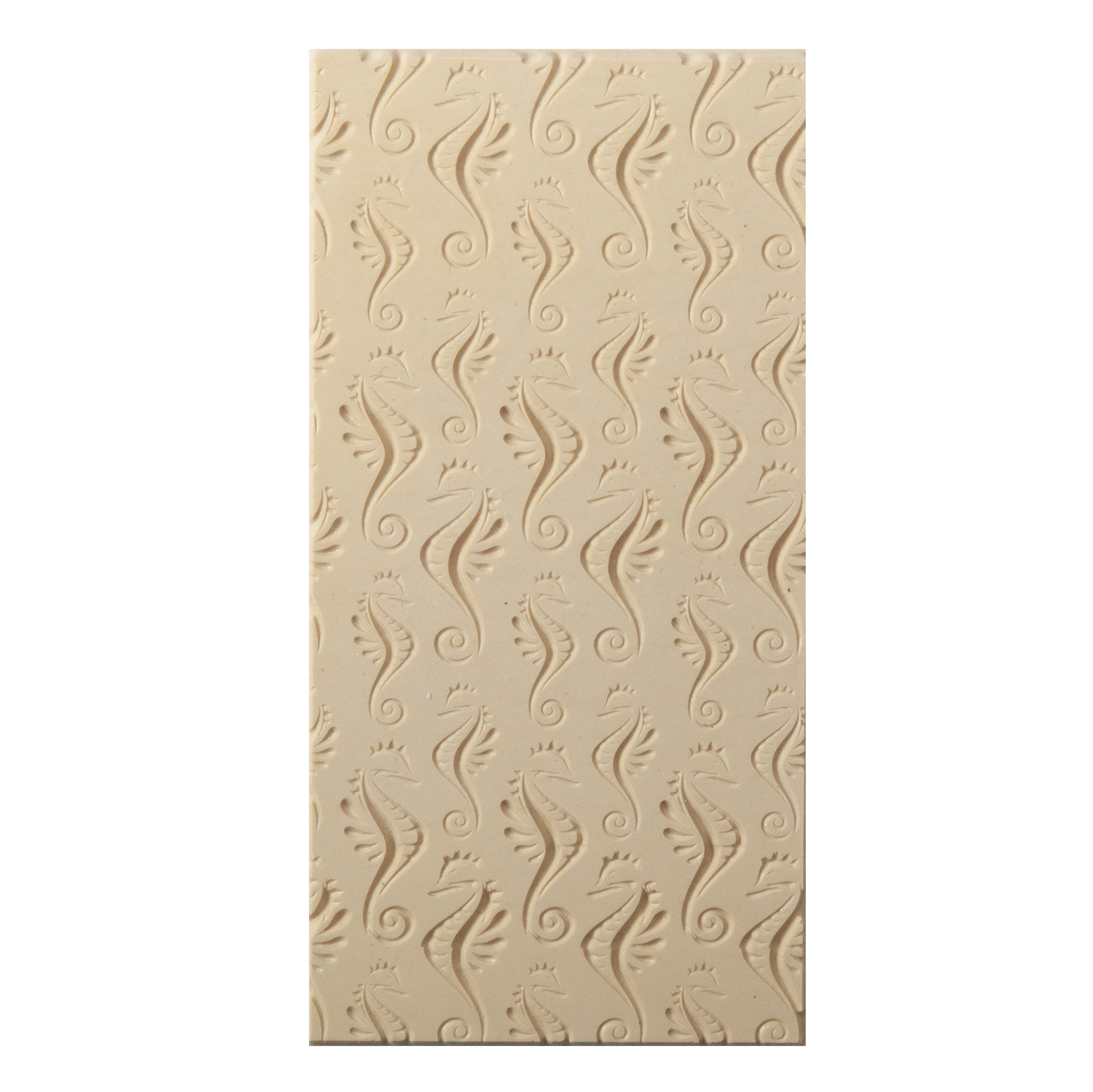 Texture Tile - Dragon of the Sea Fineline. Beige Texture Tiles are flexible, washable and can be used with any soft clay. Spritz with CoolSlip or dust on Dry Powder Release for stick-free impressions when using metal clay and polymer clay.