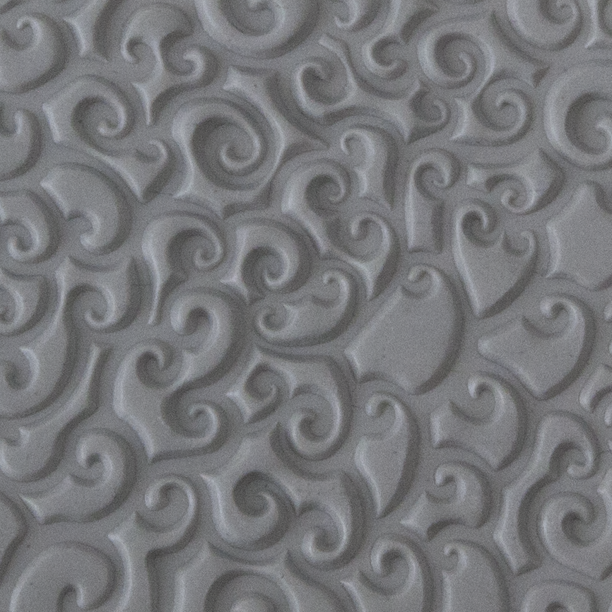 Texture Tile - Sea Foam sample rolled into clay