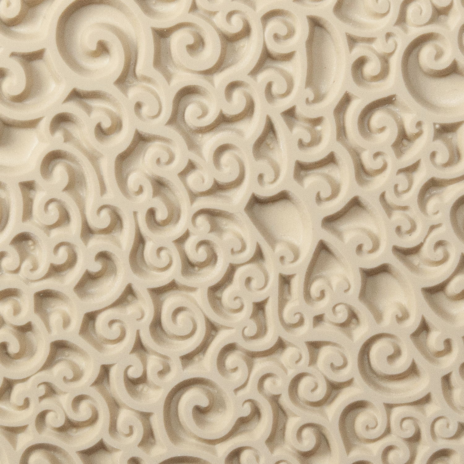 Texture Tile - Sea Foam. Beige Texture Tiles are flexible, washable and can be used with any soft clay. Spritz with CoolSlip or dust on Dry Powder Release for stick-free impressions when using metal clay and polymer clay.