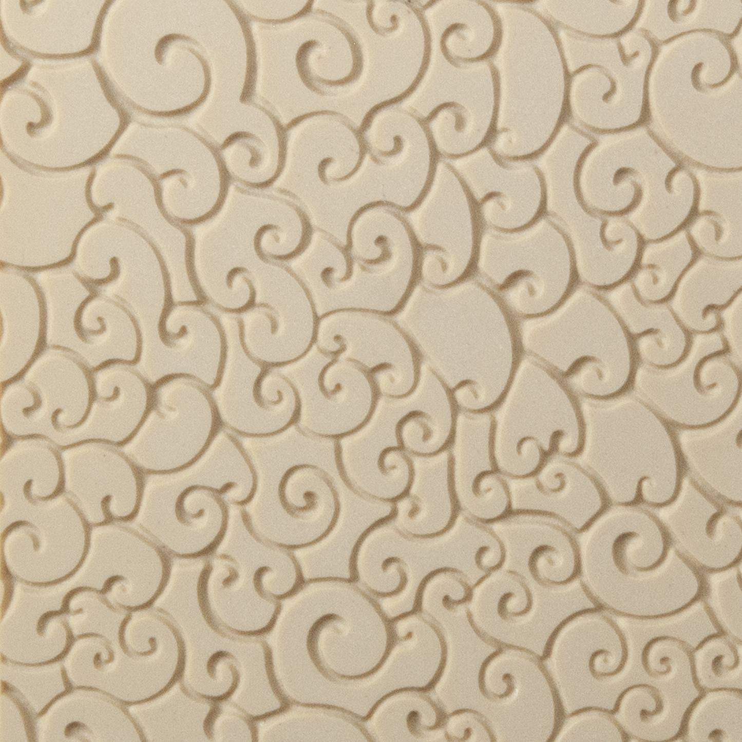 Texture Tile - Sea Foam Embossed. Beige Texture Tiles are flexible, washable and can be used with any soft clay. Spritz with CoolSlip or dust on Dry Powder Release for stick-free impressions when using metal clay and polymer clay.