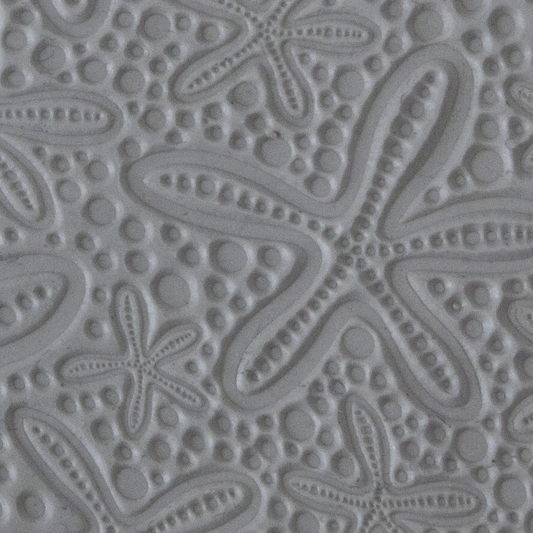Texture Tile - Cosmic Starfish sample rolled into clay