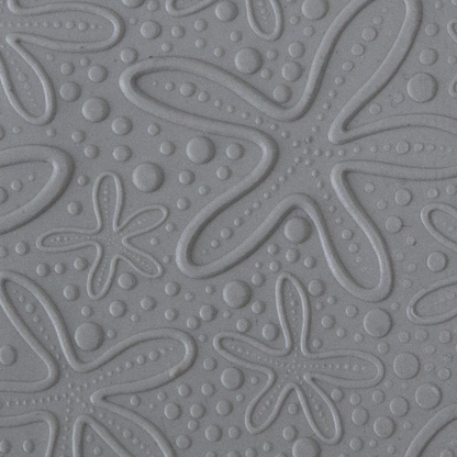 Texture Tile - Cosmic Starfish Embossed sample rolled into clay