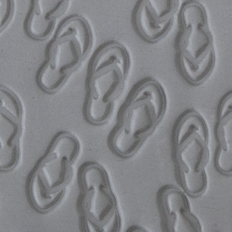 Texture Tile - The Flips and the Flops sample rolled into clay