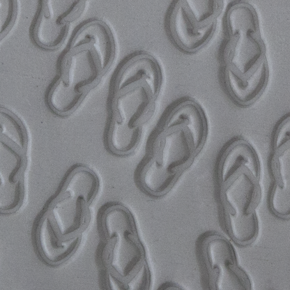 Texture Tile - The Flips and the Flops sample rolled into clay